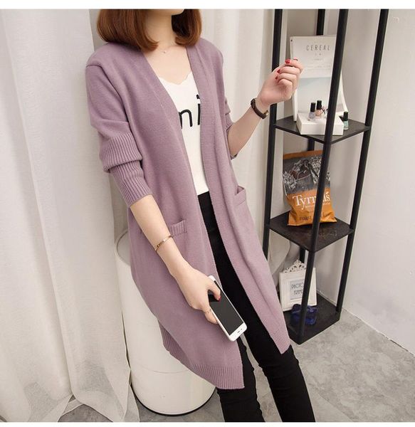 2020 women's autumn all-match mid-length sweater cardigan loose slimming thick coat women, White
2020 women's autumn all-match mid-length sweater cardigan loose slimming thick coat women, White