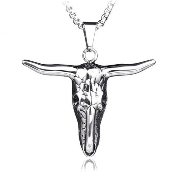 pendant necklaces arrival hip-hop retro titanium steel chain cow bone necklace sheep head for man & woman fashion jewelry, Silver
pendant necklaces arrival hip-hop retro titanium steel chain cow bone necklace sheep head for man & woman fashion jewelry, Silver