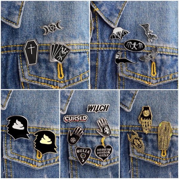 2-6pcs / комплект coffin dark pins bat bee skeleton card trump shithead сатана проклял witch колдовской доски сердце брошь punk pin пряжка з, Gray
2-6pcs / комплект coffin dark pins bat bee skeleton card trump shithead сатана проклял witch колдовской доски сердце брошь punk pin пряжка з, Gray