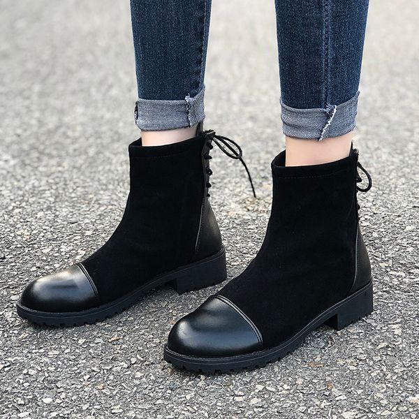 boots women suede comfort round toe black warm lace up low heel shoes classic botas altas mujer big size43
boots women suede comfort round toe black warm lace up low heel shoes classic botas altas mujer big size43