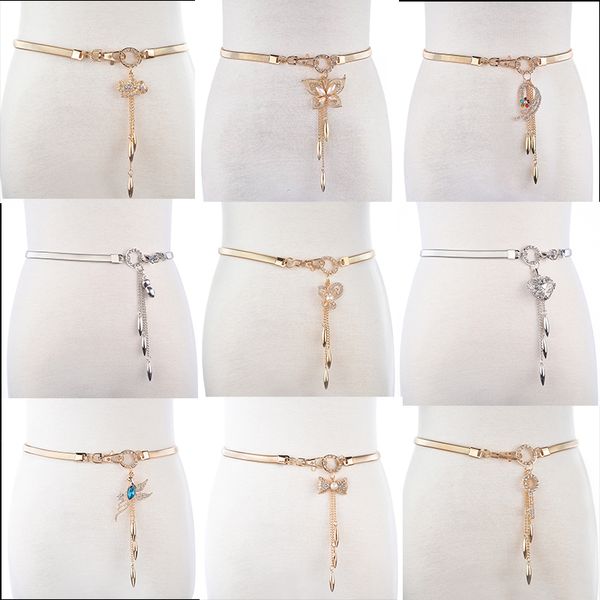 cetiri elegant women metal belt chain fashion metal buckle thin elastic waist gold sliver women skinny belt chain, Black;brown
cetiri elegant women metal belt chain fashion metal buckle thin elastic waist gold sliver women skinny belt chain, Black;brown