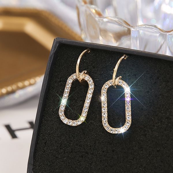 exknl crystal rhinestone shiny gold color dangle earrings for women wedding geometric korean jewelry fashion earrings accessory, Silver
exknl crystal rhinestone shiny gold color dangle earrings for women wedding geometric korean jewelry fashion earrings accessory, Silver