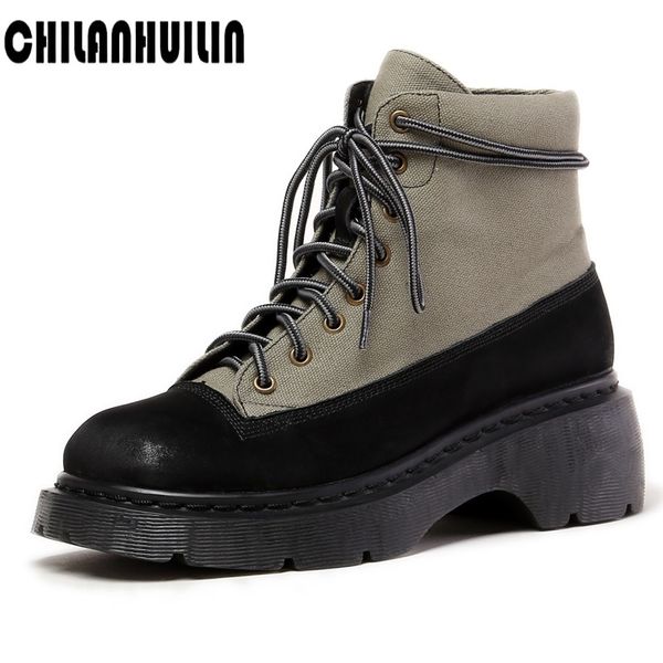 boots punk style autumn winter fashion cowhide women 2021sewing patchwork shoes female lace-up platform ankle woman, Black
boots punk style autumn winter fashion cowhide women 2021sewing patchwork shoes female lace-up platform ankle woman, Black