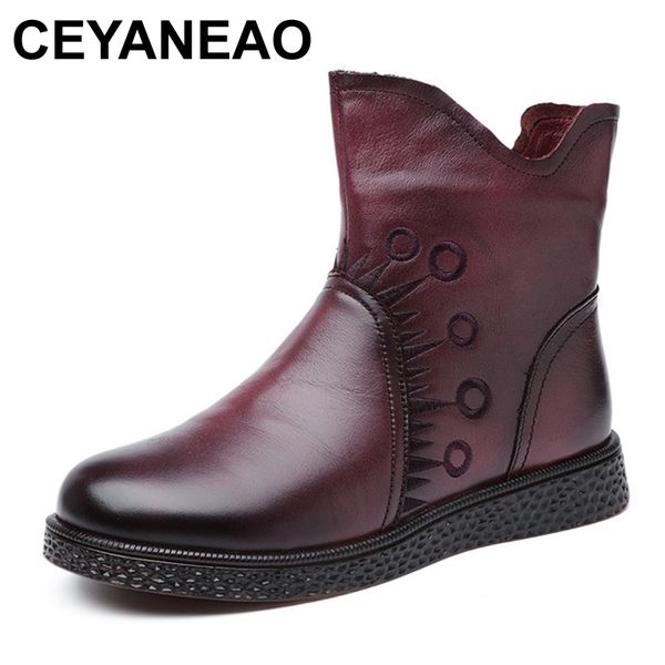 ceyaneao floral woman platform shoes style winter comfortable genuine leather ankle boots for women all match retro lady boots, Black
ceyaneao floral woman platform shoes style winter comfortable genuine leather ankle boots for women all match retro lady boots, Black