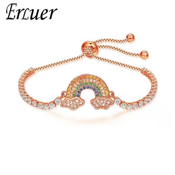 link, chain erluer sunny rainbow charm crystal zircon bracelet girls adjustable box bracelets for women wedding jewelry gifts, Black
link, chain erluer sunny rainbow charm crystal zircon bracelet girls adjustable box bracelets for women wedding jewelry gifts, Black