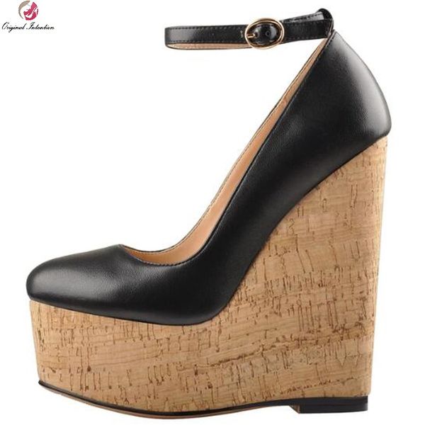 2020 woman platform round toe super high heels party heels high summer females buckle strap wedges large size 34-43, Black
2020 woman platform round toe super high heels party heels high summer females buckle strap wedges large size 34-43, Black