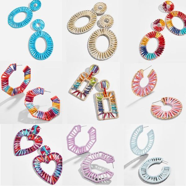 bohemia ethnic handmade geometric raffia drop earring for women girl multicolor statement dangle earring gift wedding ba jewelry, Silver
bohemia ethnic handmade geometric raffia drop earring for women girl multicolor statement dangle earring gift wedding ba jewelry, Silver
