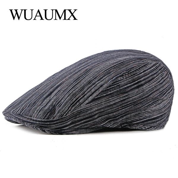berets wuaumx vintage summer men women stripe visor peaked flat cap thin breathable duckbill hat painter beret boina hombre, Blue;gray
berets wuaumx vintage summer men women stripe visor peaked flat cap thin breathable duckbill hat painter beret boina hombre, Blue;gray