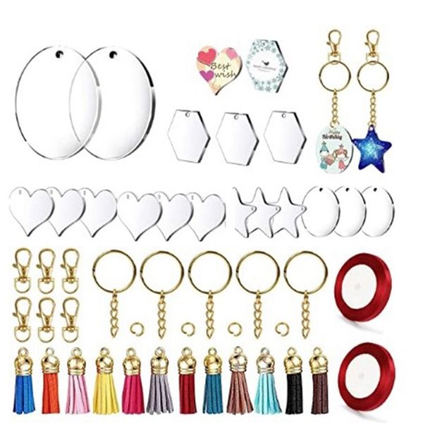 30 pieces round acrylic clear keychain blanks 114pcs keychain tassles rings set for diy projects and crafts, Pink;blue
30 pieces round acrylic clear keychain blanks 114pcs keychain tassles rings set for diy projects and crafts, Pink;blue