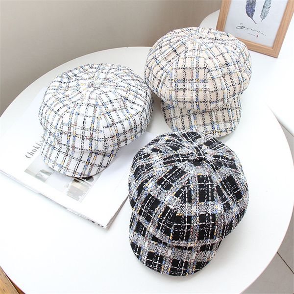 designer baker boy cap autumn winter octagonal berets for women tweed plaid newsboy cap ladies sun protection baret painter hats, Blue;gray
designer baker boy cap autumn winter octagonal berets for women tweed plaid newsboy cap ladies sun protection baret painter hats, Blue;gray