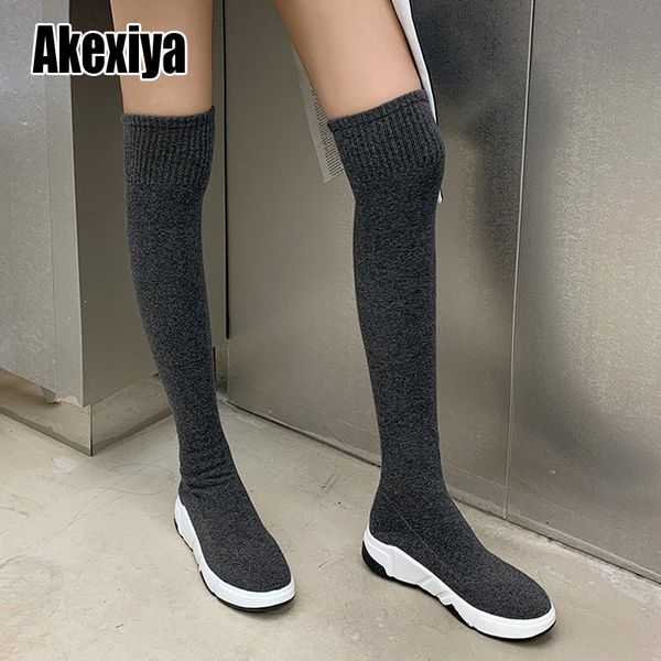 boots women fashion black stretch cloth over-the-knee wedges shoes round toe ladies motorcycle booties w143
boots women fashion black stretch cloth over-the-knee wedges shoes round toe ladies motorcycle booties w143