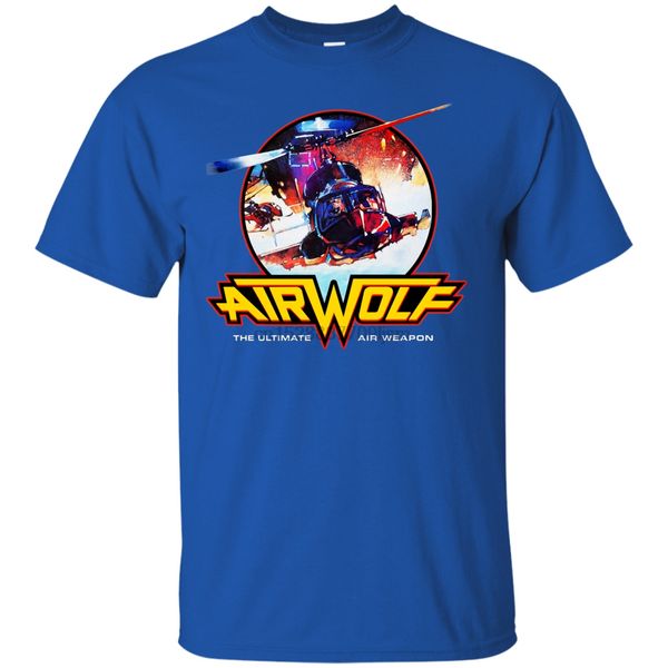 airwolf air wolf retro helicopter tv show 1980s aviation t-shirt