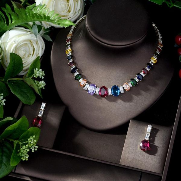 hibride elegant luxury wedding accessories bride jewelry set cz drop earrings necklace set parrure bijoux femme mariage n-1078, Silver
hibride elegant luxury wedding accessories bride jewelry set cz drop earrings necklace set parrure bijoux femme mariage n-1078, Silver