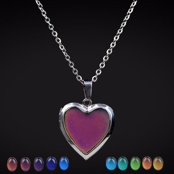 mood necklaces peach heart love pendant necklace temperature control color change necklace stainless steel chain jewellery women, Silver
mood necklaces peach heart love pendant necklace temperature control color change necklace stainless steel chain jewellery women, Silver