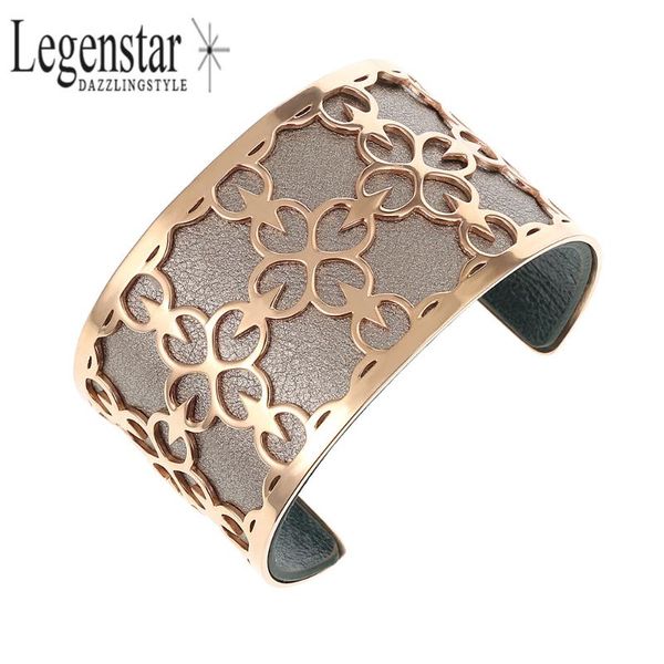 legenstar open cuff stainless steel bracelet &bangle for women 40 mm rose gold flower of life interchangeable leather pulseiras, Black
legenstar open cuff stainless steel bracelet &bangle for women 40 mm rose gold flower of life interchangeable leather pulseiras, Black