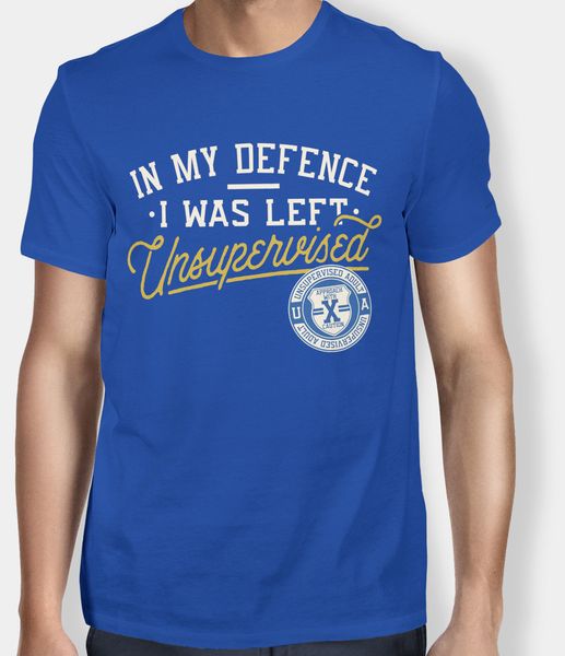 2019 new funny t-shirt in my defence i was left unsupervised summer fashion tee shirt
2019 new funny t-shirt in my defence i was left unsupervised summer fashion tee shirt