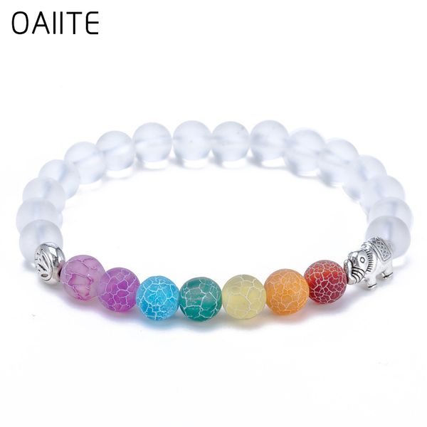 oaiite classic 7 chakra 8mm white matte beads natural beaded elephant bracelets colorful chakra yoga buddha beads bracelet gift, Black
oaiite classic 7 chakra 8mm white matte beads natural beaded elephant bracelets colorful chakra yoga buddha beads bracelet gift, Black