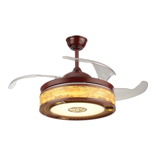 New Chinese style fan lamp, invisible fan, LED retro modern ceiling fan lamp, red and brown new lighting
New Chinese style fan lamp, invisible fan, LED retro modern ceiling fan lamp, red and brown new lighting