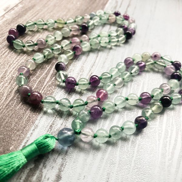 chains healing stone mala necklace for women 108 flourite beads knotted jewelry prayer gifts mother, Silver
chains healing stone mala necklace for women 108 flourite beads knotted jewelry prayer gifts mother, Silver