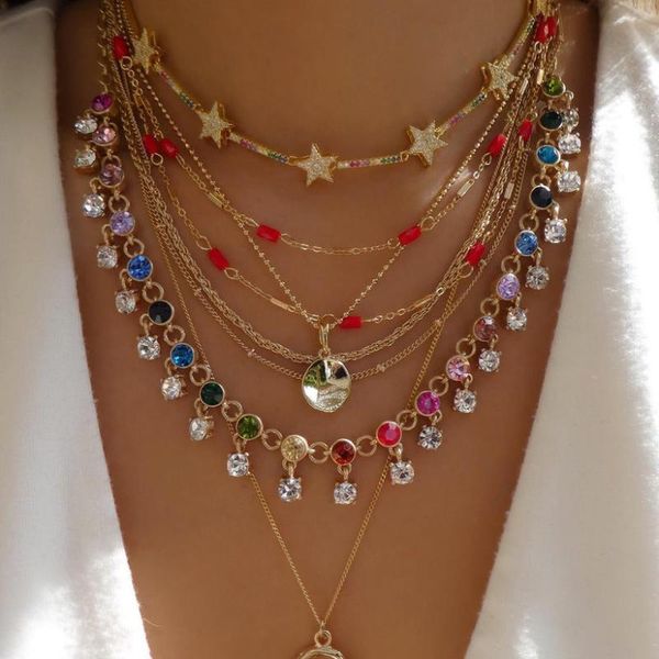 2020 fashion rainbow colorful star cz bar link chain choker necklaces for women geometric charm delicate christmas gift, Golden;silver
2020 fashion rainbow colorful star cz bar link chain choker necklaces for women geometric charm delicate christmas gift, Golden;silver
