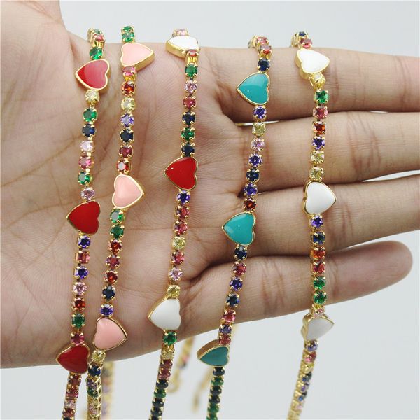 adjustable 10pcs/1lot rainbow enamel heart cz necklace, zircon pave charm,diy star necklace jewelry popular accessories, Silver
adjustable 10pcs/1lot rainbow enamel heart cz necklace, zircon pave charm,diy star necklace jewelry popular accessories, Silver