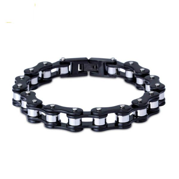 charm bracelets bracelet stainless steel jewelry street punk series black and white bicycle chain titanium temperament wrist strap fashion, Golden;silver
charm bracelets bracelet stainless steel jewelry street punk series black and white bicycle chain titanium temperament wrist strap fashion, Golden;silver