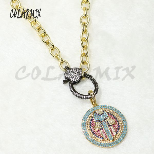 3strands round hand pendants necklace big link chain necklace keep color cubic zircon pendants accessories for women 50317, Silver
3strands round hand pendants necklace big link chain necklace keep color cubic zircon pendants accessories for women 50317, Silver