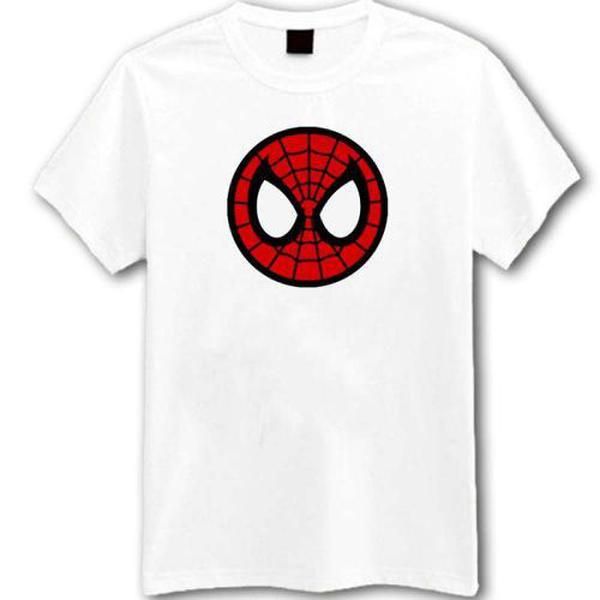 2020 black/white spiderman badge t-shirt men breathanle casual men tees, White;black
