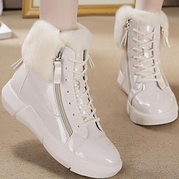 boots snow women winter platform warm plush shoes lady flat fur ankle lace-up student waterproof cotton, Black
boots snow women winter platform warm plush shoes lady flat fur ankle lace-up student waterproof cotton, Black