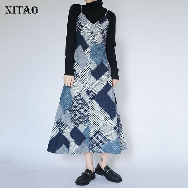 xitao french style v-neck strap dress women fashion stitching color wild dresses for women slim was thin clothes wj1224, Black;gray
xitao french style v-neck strap dress women fashion stitching color wild dresses for women slim was thin clothes wj1224, Black;gray