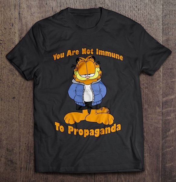 men funny t shirt fashion tshirt you are not immune to propaganda garfield version women t-shirt
men funny t shirt fashion tshirt you are not immune to propaganda garfield version women t-shirt