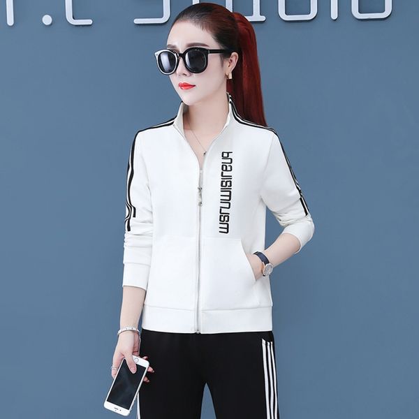 2020 early autumn new sports suit fashion coat zipper coatcasual all-match slimming letter zipper coat korean style two-piece suit sb4nu sb4, Gray
2020 early autumn new sports suit fashion coat zipper coatcasual all-match slimming letter zipper coat korean style two-piece suit sb4nu sb4, Gray