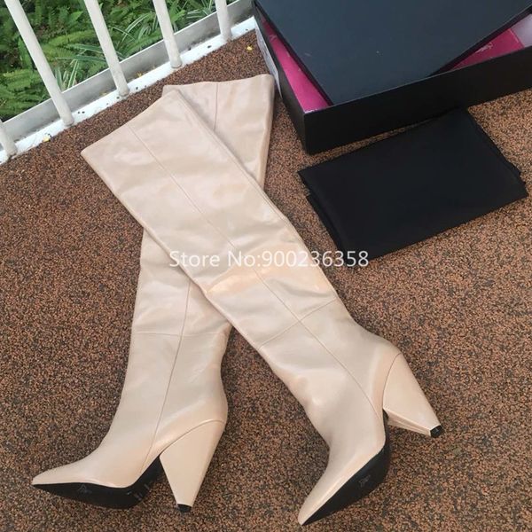 boots arrival nude black blue women autumn winter genuine leather over the knee spike high heels long
boots arrival nude black blue women autumn winter genuine leather over the knee spike high heels long