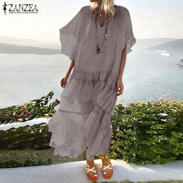 2020 zanzea bohemian layered flounce summer sundress women's ruffle dress lining vestidos see through stiching robe plus size, Black;gray
2020 zanzea bohemian layered flounce summer sundress women's ruffle dress lining vestidos see through stiching robe plus size, Black;gray