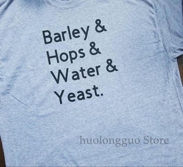 barley hops water yeast men's t-shirt tee 100% cotton men t shirt women tee casual short sleeve tshirts
barley hops water yeast men's t-shirt tee 100% cotton men t shirt women tee casual short sleeve tshirts