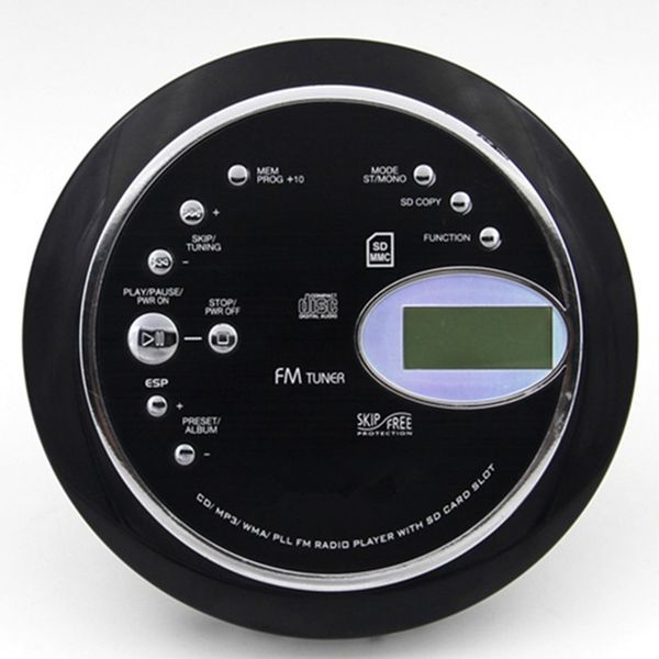 portable cd walkman music player supports mp3 wma cd-r format disc fm radio repeat bass shockproof with headset led screen 
portable cd walkman music player supports mp3 wma cd-r format disc fm radio repeat bass shockproof with headset led screen