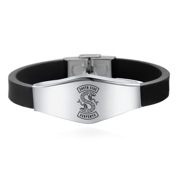 riverdale bracelet stainless steel logo engraved black silicone wristband adjustable punk style men fashion bracelets boy gift
riverdale bracelet stainless steel logo engraved black silicone wristband adjustable punk style men fashion bracelets boy gift