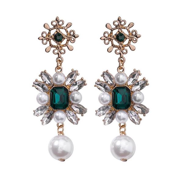 dangle & chandelier ears high luxury green rhinestone charm pearl pendant drop earrings for women vintage korean long earring statement jewe, Silver
dangle & chandelier ears high luxury green rhinestone charm pearl pendant drop earrings for women vintage korean long earring statement jewe, Silver