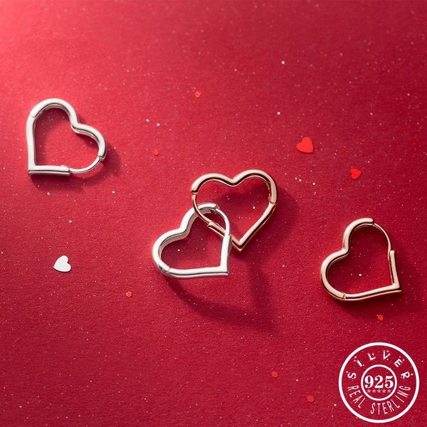 925 sterling silver small love heart shape rose gold color plated unique ear hoops piercing earrings christmas jewelry for women, Golden;silver
925 sterling silver small love heart shape rose gold color plated unique ear hoops piercing earrings christmas jewelry for women, Golden;silver
