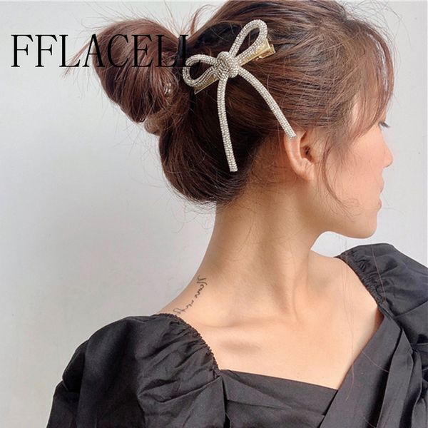 2020 new korean shiny rhinestone bow ribbon streamer duckbill clip bangs clip for women girl jewlery, Golden;silver
2020 new korean shiny rhinestone bow ribbon streamer duckbill clip bangs clip for women girl jewlery, Golden;silver