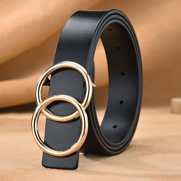 genuine leather double ring buckle vintage decorative casual women smooth buckle belt for jeans, Black;brown
genuine leather double ring buckle vintage decorative casual women smooth buckle belt for jeans, Black;brown