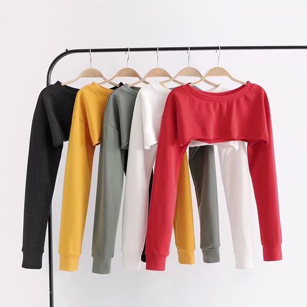 spring women red o neck knitted long sleeve frayed hem crop sweatshirt cropped jumpers pullovers fashion femme, Black
spring women red o neck knitted long sleeve frayed hem crop sweatshirt cropped jumpers pullovers fashion femme, Black