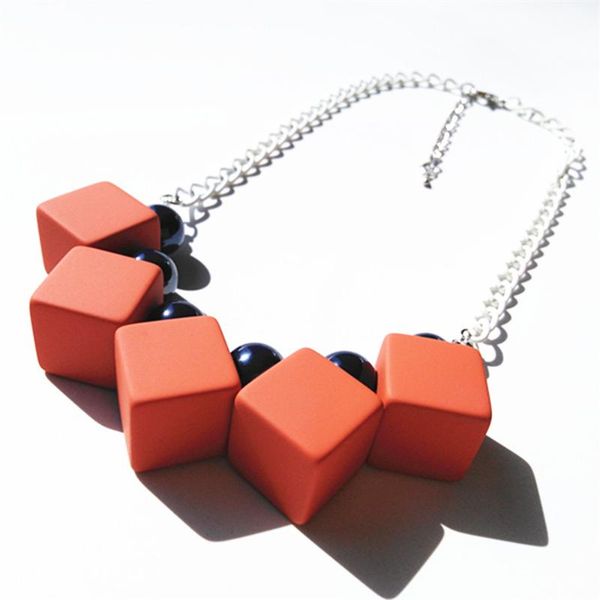 cube orange geometric acrylic beads trendy neon summer fashion pendant choker statement necklace women sweater chain jewelry, Golden;silver
cube orange geometric acrylic beads trendy neon summer fashion pendant choker statement necklace women sweater chain jewelry, Golden;silver