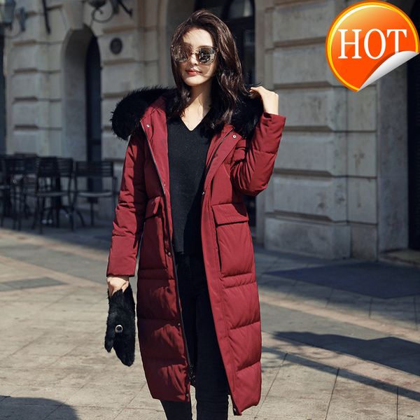 women's down & parkas jacket winter women real raccoon fur collar hooded long female loose thick warm coat vintage outwear my601, Black
women's down & parkas jacket winter women real raccoon fur collar hooded long female loose thick warm coat vintage outwear my601, Black