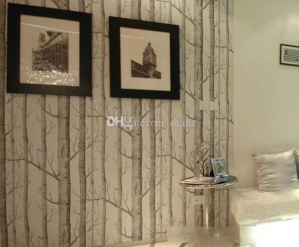 new birch tree pattern non-woven woods wallpaper roll modern designer wallcovering simple black and white wallpaper for living room
new birch tree pattern non-woven woods wallpaper roll modern designer wallcovering simple black and white wallpaper for living room