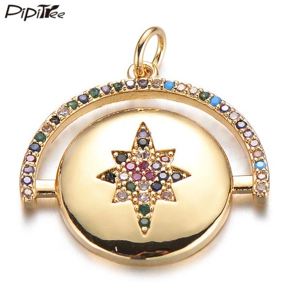 pipitree zircon jewelry star charms copper diy cz crystal stones round pendant charms fashion hip hop jewelry making accessories, Bronze;silver
pipitree zircon jewelry star charms copper diy cz crystal stones round pendant charms fashion hip hop jewelry making accessories, Bronze;silver