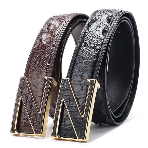 luxurious2020 genuine men's z letter 3.8 bone plate buckle crocodile leather belt, Black;brown
luxurious2020 genuine men's z letter 3.8 bone plate buckle crocodile leather belt, Black;brown
