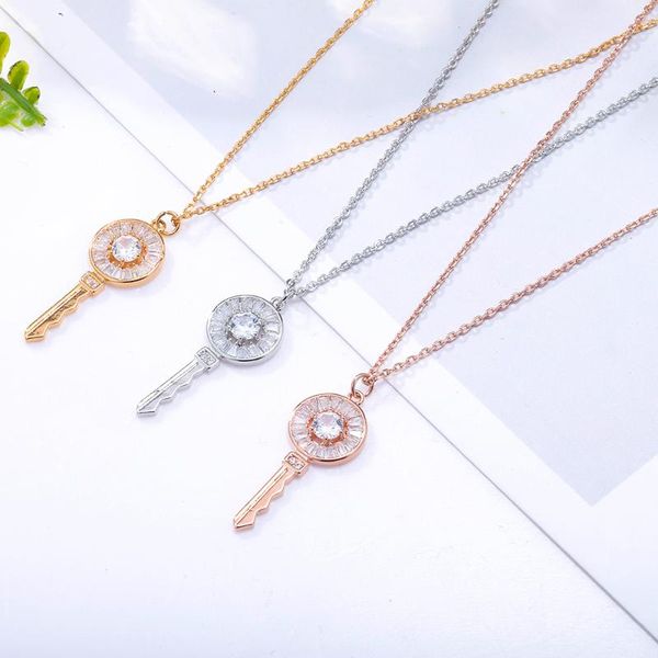pendant necklaces trendy micro pave cz zircon key of life necklace for women rose gold silvery chain choker fashion jewelry, Silver
pendant necklaces trendy micro pave cz zircon key of life necklace for women rose gold silvery chain choker fashion jewelry, Silver