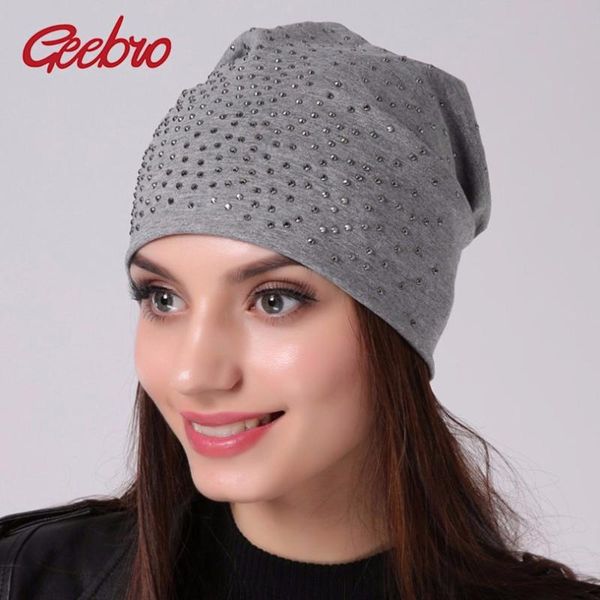 beanie/skull caps geebro brand women's rhinestones slouchy beanie hat spring casual plain color cotton for women bonnet female skull be, Blue;gray
beanie/skull caps geebro brand women's rhinestones slouchy beanie hat spring casual plain color cotton for women bonnet female skull be, Blue;gray