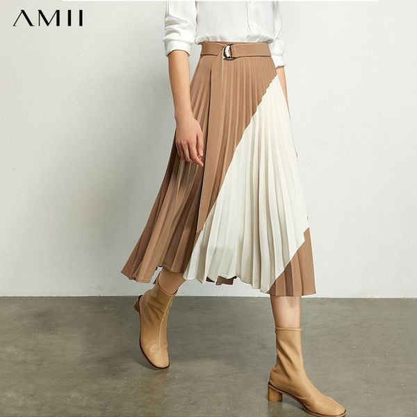 amii minimalism autumn fashion pleated women skirt spliced high waist aline women skirt fashion loose female 12070345, Black
amii minimalism autumn fashion pleated women skirt spliced high waist aline women skirt fashion loose female 12070345, Black